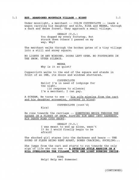 Netflix the Witcher season 2 script page revealed

