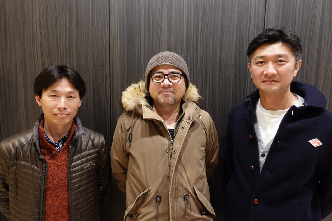 The founders of Bokeh Game Studio, Junya Okura, Keiichiro Toyama and Kazunobu Sato.