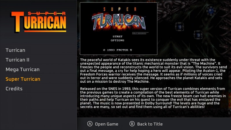 Why not miss Turrican Flashback

