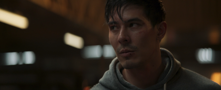Cole Young (Lewis Tan) has an air of mystery about him.  (Image credit: Warner Bros.)