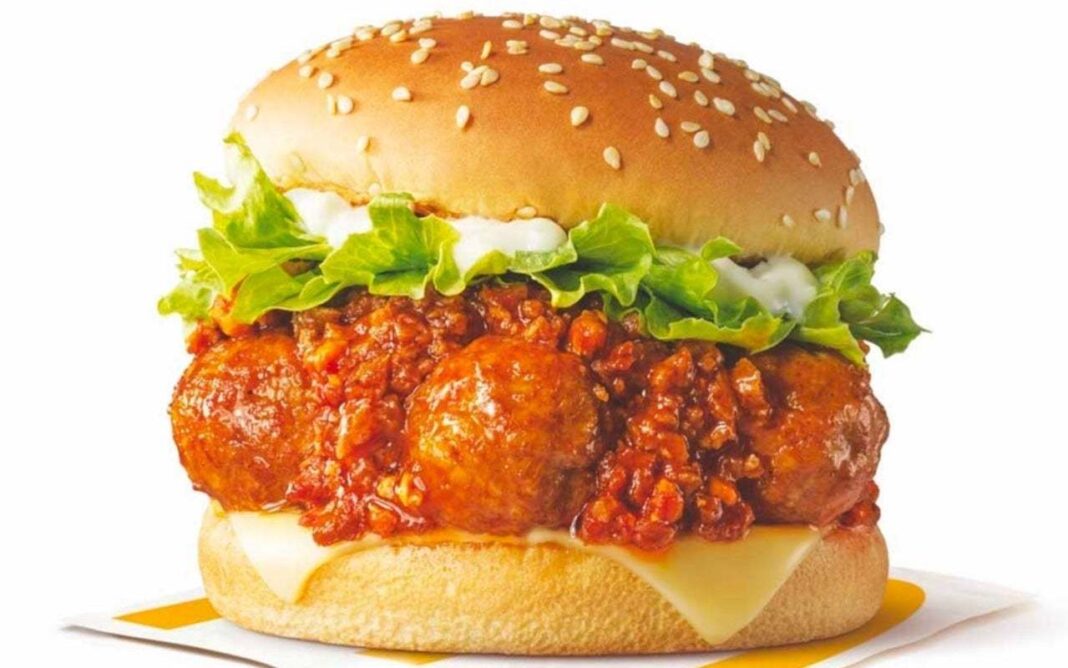 McDonald's China tests hamburger that only contains piles of meatballs

