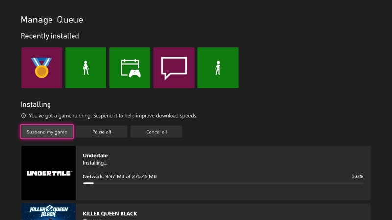 New Xbox update speeds up downloads while games are suspended

